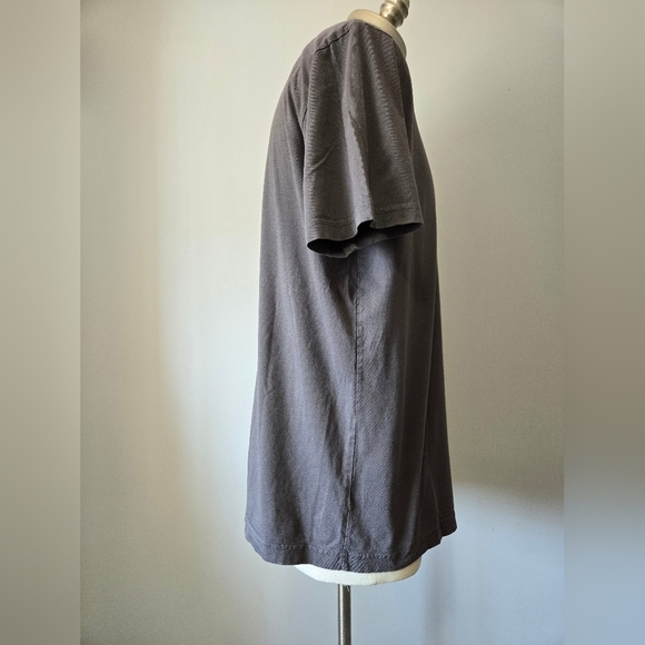 PSYCHO BUNNY By Robert Godley Gray V-Neck Branded Logo Men's Shirt. Large - Picture 4 of 9